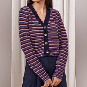 La Ligne Mini Marin Striped Cardigan